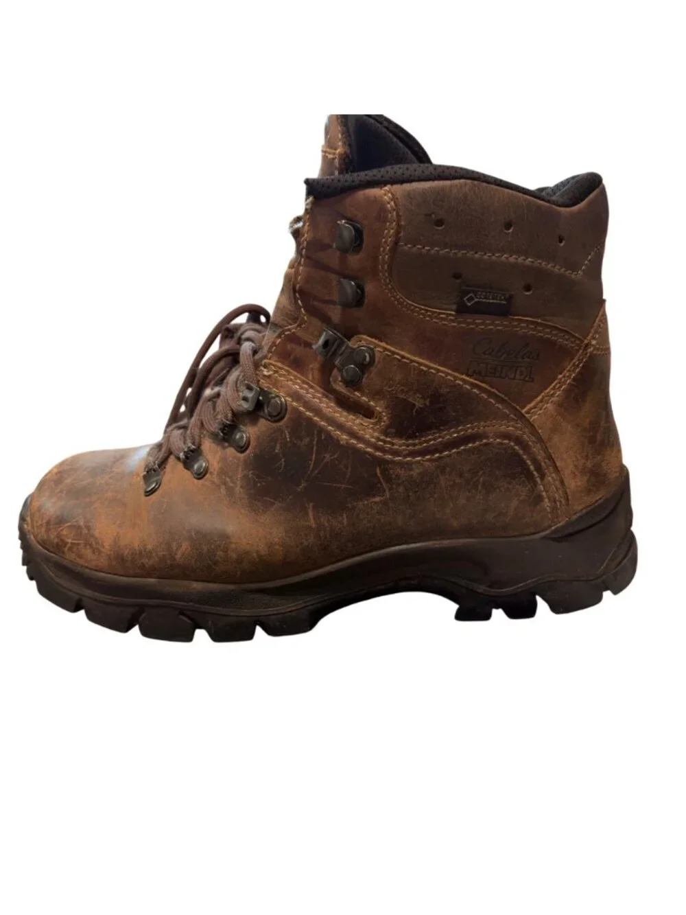 Cabelas Meindl Mens Gore-Tex Leather Hiking Boots Sz 8.5 D Brown Durable Outdoor